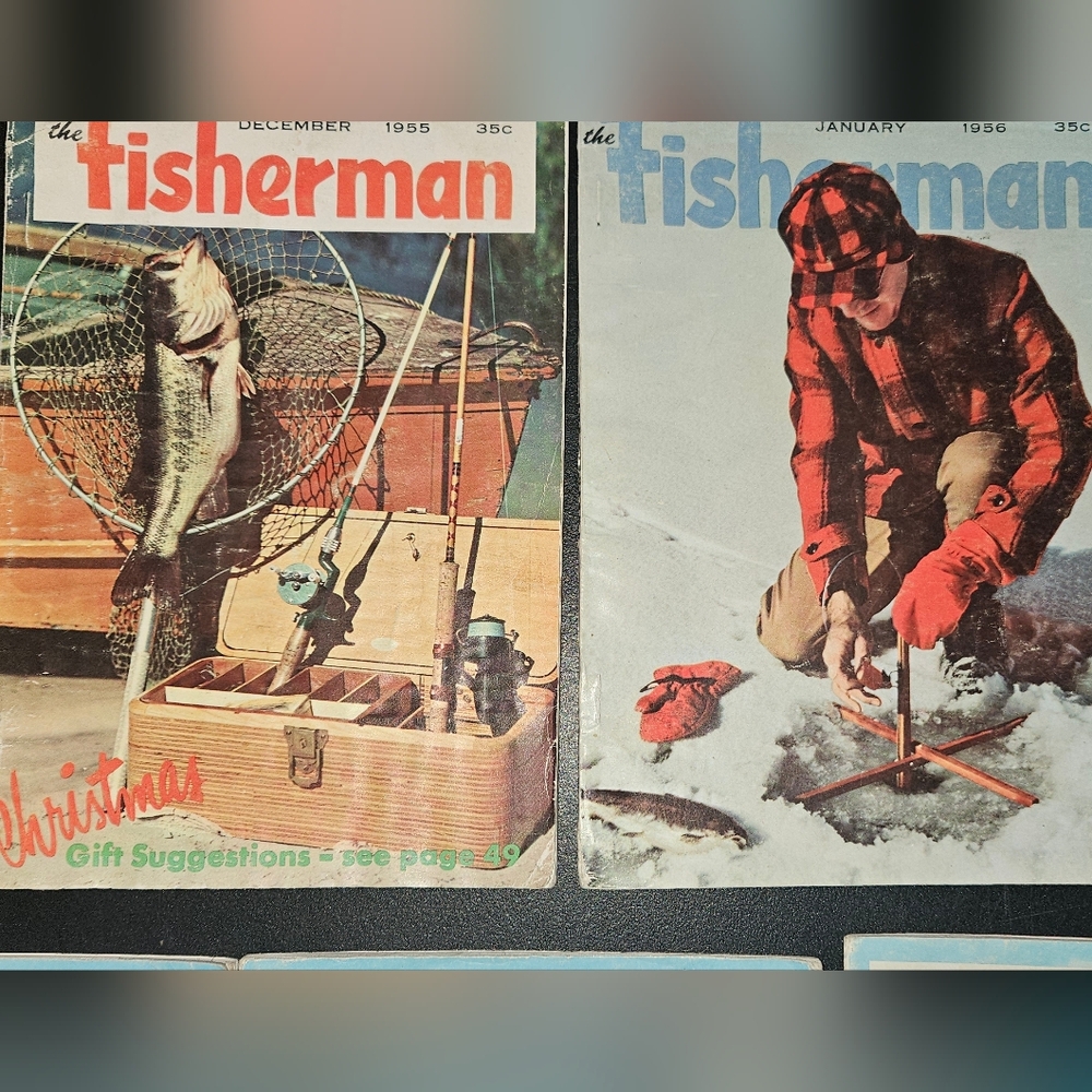 THE FISHERMAN  VINTAGE MAGIZINE'S. 1955,1956